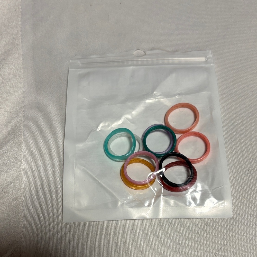 Colorful Silicone Ring Set‎ size 5-5.50
